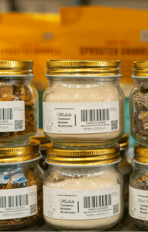 jars stacked in store