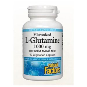 Natural Factors Micronized L-Glutamine Free Form Amino Acid 1000 mg.