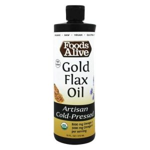 Foods Alive Organic Gold Flax Seed Oil 16oz *NO Reorder