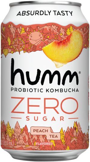 Humm Kombucha Peach Tea Zero