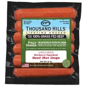 Thousand Hills Uncured 100% Grass Fed Beef Hot Dogs