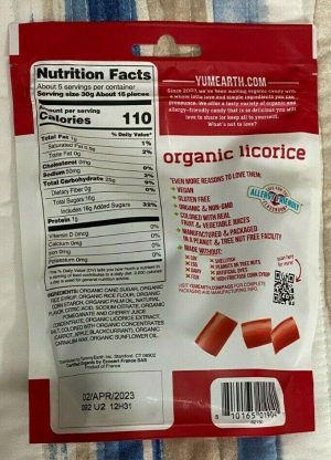 Yum earth Organics Licorice, Pomegranate