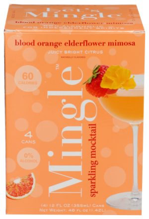 Mingle Mocktails Blood Orange Elderflower Mimosa Juice 4pk