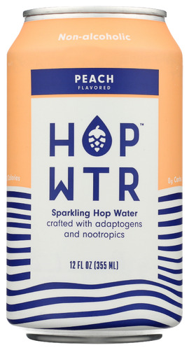 Hop Wtr Peach Sparkling Hop Water