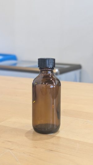 Bottle Glass Plastic Cap 2oz