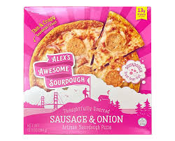 Alex's Awesome Sourdough Onion and Sausage Pizza