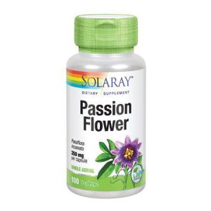 Solaray Passion Flower Aerial 700mg | Healthy Relaxation & Focus Support | May Help Calm Mental Chatter & Restlessness | 100 Vegcaps
