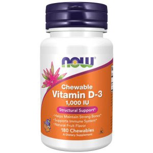 NOW Supplements D-3 1 000 IU Fruit Flavor Chewables