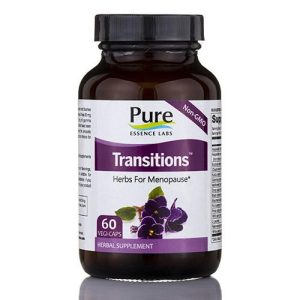 Pure Essence Labs Transitions Vitamins for Women, Natural Menopause Relief Supplement to Promote Hormone Balance, Reduce Hot Flashes, Mood Swings & Night Sweats