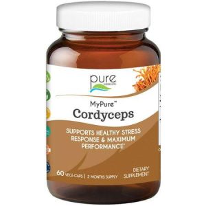 Mypure Cordyceps Organic Mushroom Supplement - 100% Real Mushroom Extract for Immune System Support Stress Essence