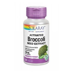 Solaray Activated Broccoli Seed Extract 350 mg Sulforaphane Glucosinolates for Antioxidant Support Health and Digestive Support Lab Verified Servings VegCaps