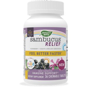 Sambucus Relief Elderberry Immune Support Chewables for Kids Tablets