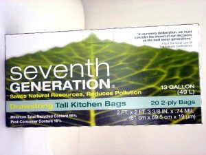 Seventh Generation, Drawstring Kitchen Trash Bags 13 Gal