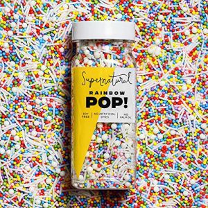Rainbow Pop! Natural Nonpareil Sprinkles by Supernatural, No Artificial Dyes, Soy Free, Gluten Free, Vegan