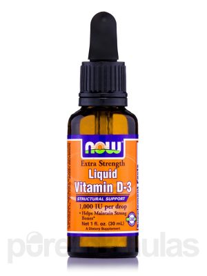 NOW Foods - liquid Vitamin D3 Extra Strength 1000 IU