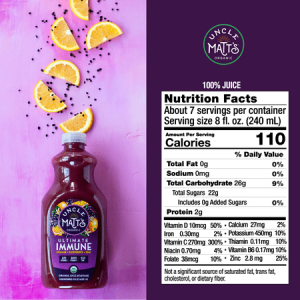 Uncle Matts Ultimate Immune Orange Elderberry Zinc Juice