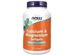 NOW Supplements Calcium & Magnesium with Vitamin D-3 and Zinc 240 Softgels