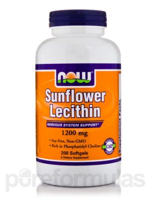 Now Sunflower Lecithin 1200 mg 200 softgels