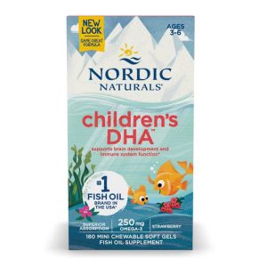 Nordic Naturals Children’s DHA, Strawberry - 180 Mini Chewable Soft Gels