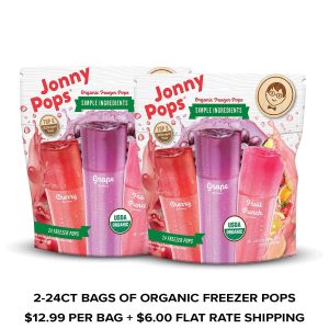 JonnyPops Organic Freezer Pops (3 Flavor Variety Pack)