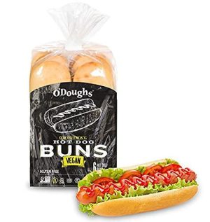 O'Dough's Gluten Free Hot Dog Buns, Original, 21.2 Ounce | 6 Brioche Buns Per Pack | Kosher, Non GMO, Vegan Bread Rolls [Case of 6