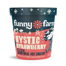 Funny Farm Goat Milk Mystic Strawberry Ice Cream