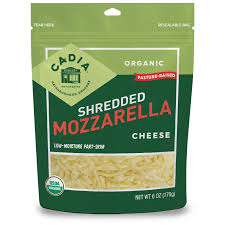 Cadia Cheese Org Mozzarella Shred 6oz
