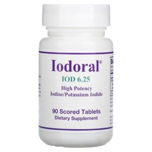 Optimox IOdoral 6.25 mg - Original High Potency Lugol Solution Iodine Nutritional Supplement - Energy and Thyroid Support 90ct