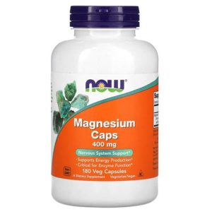 NOW Magnesium Caps 400mg 180 Veg Caps