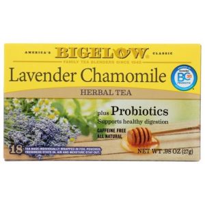 Bigelow Lavender Chamomile Plus Probiotics -Free Herbal Tea Bags
