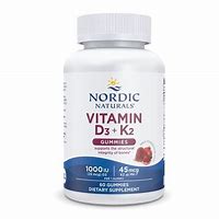 Nordic Naturals Vitamin D3 and K2 Gummies Pomegranate 60gums