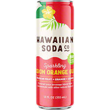 Hawaiin Soda Co Sparkling Passion Orange Guava 12oz