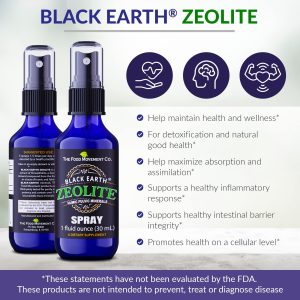 The Food Movement Black Earth Zeolite with Humic and Fulvic Acids and Trace Minerals for Detox