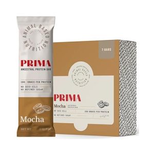 PRIMA Mocha Grass Fed Protein Bars, 7 Pack