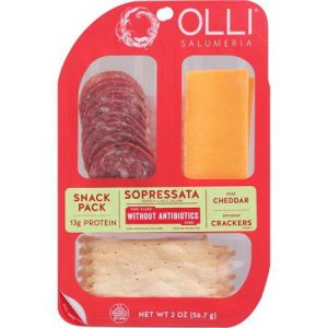 Olli Salumeria Sopressata, Cheddar and Cracker Snack Tray