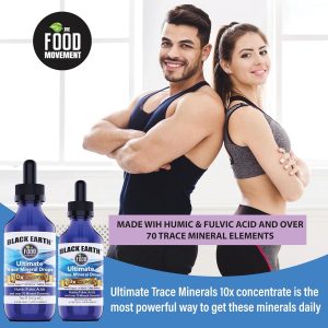 Black Earth Ultimate Trace Minerals 10x by The Food Movement - Humic Fulvic Trace Mineral Supplement