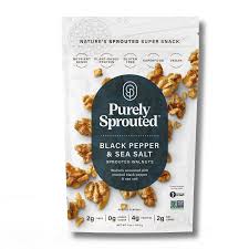 LARK ELLEN Black Pepper & Sea Salt Sprouted Walnuts 4oz