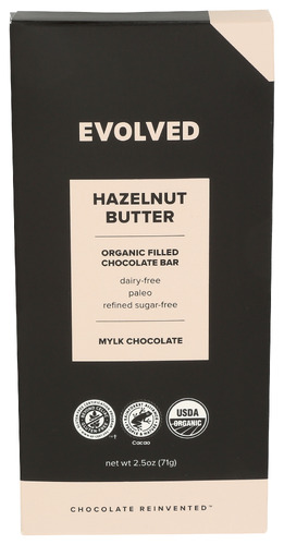 Evolved Organic Hazelnut Butter Filled Mylk Chocolate Bar