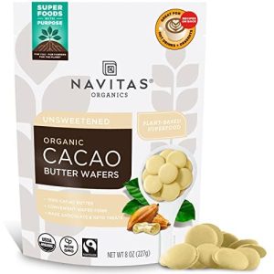 Navitas Organics Cacao Butter Wafers, 8oz — Organic, Non-GMO, Fairtrade