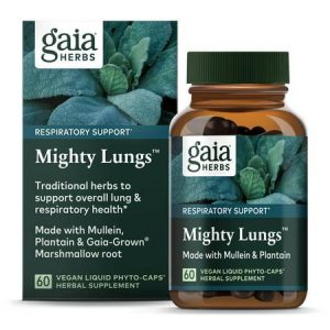 Gaia Mighty Lungs - Lung Support Supplement to Help Maintain Overall Lung & Respiratory Health* - with Mullein, Plantain, Schisandra & Elecampane