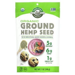 Manitoba Organic Ground Hemp Seed 7 oz (198 g)