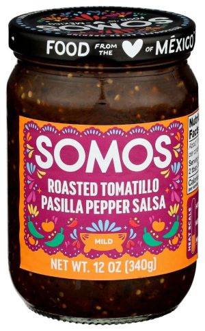 Somos Roasted Tomatillo Pasilla Pepper Salsa