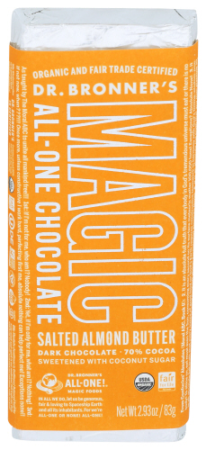 Dr. Bronner's Magic All-One Chocolate Bar Almond Butter-2.93 oz