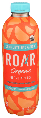 Roar Organic Georgia Peach Naturally Flavored Vitamin Enhanced Beverage 18 oz
